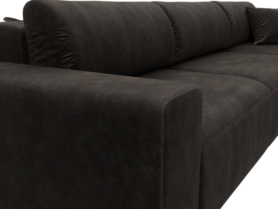 Диваны еврокнижки, Диван угловой Лига-036 НПБ Классик Лонг правый угол, велюр BRUT