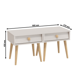 Две прикроватных тумбочки на высоких ножках Афина