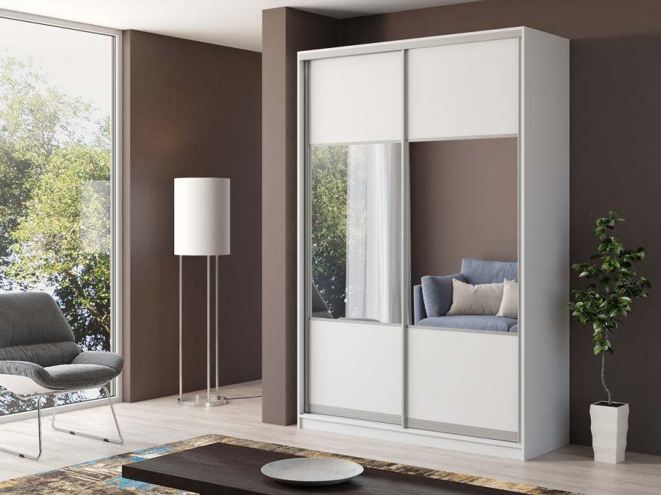 Шкафы-купе, Шкаф купе 2-х дверный Айсберг 160 комбинированный