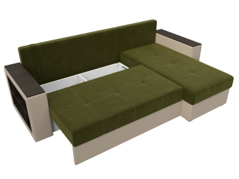 Диван угловой Дубай Лайт угол универсальный, микровельвет/экокожа