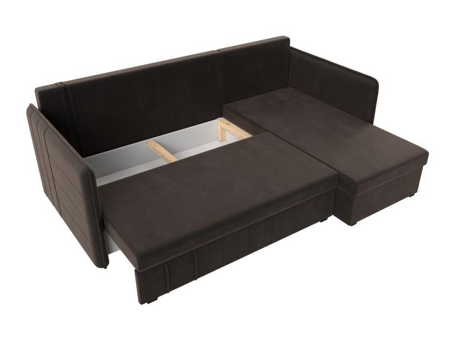 Диваны угловые в гостиную, Диван угловой Слим универсальный угол, велюр