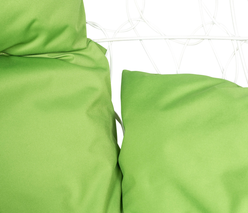 Мебель из ротанга, Подвесное кресло Leset Ажур, каркас Белый, подушка Зеленое яблоко