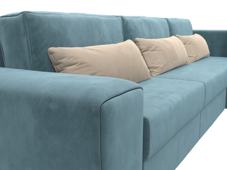 Диваны угловые в гостиную, Диван угловой Лига-008 Long правый, велюр