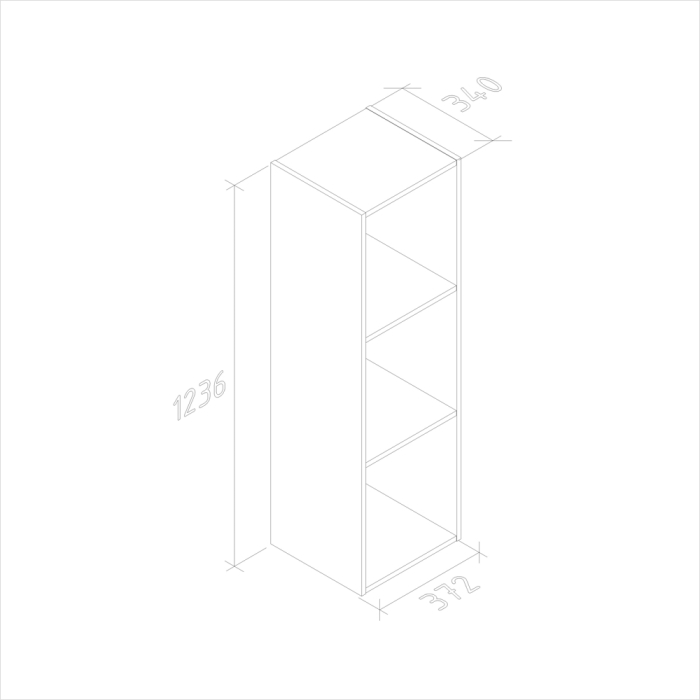 Стеллажи, Стеллаж 124х37 Феликс