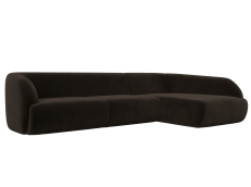 Диваны угловые в гостиную, Диван угловой Лига-041 правый угол, микровельвет