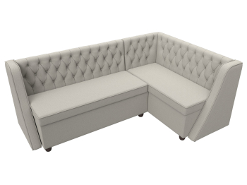 Диван кухонный угловой Лофт правый угол, рогожка Амур