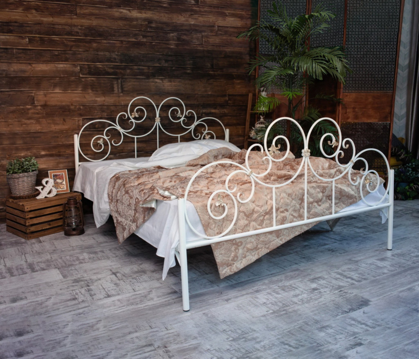 Кованые кровати, Кованая кровать Афина 1.6 с двумя спинками