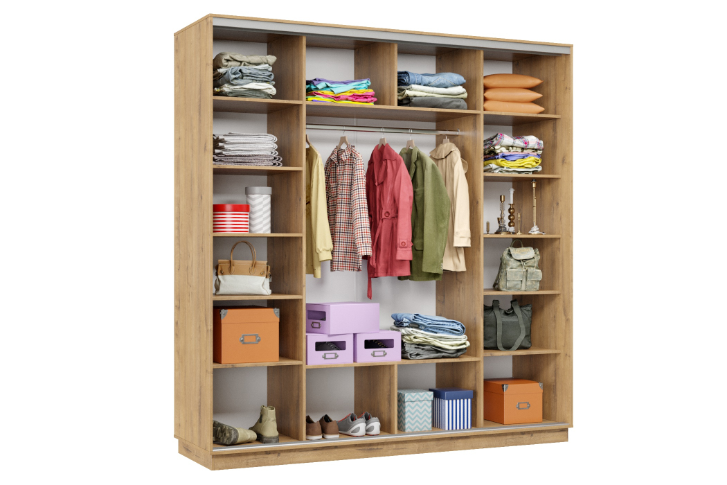 Шкафы-купе 3-х дверные, Шкаф-купе Премьер Лайт 36 (11;08;11) трехдверный