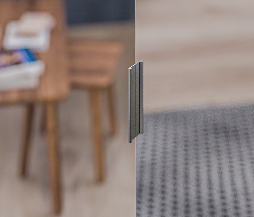 Шкафы пеналы, Шкаф-пенал Милан СБ-3255 Серый с зеркальным фасадом