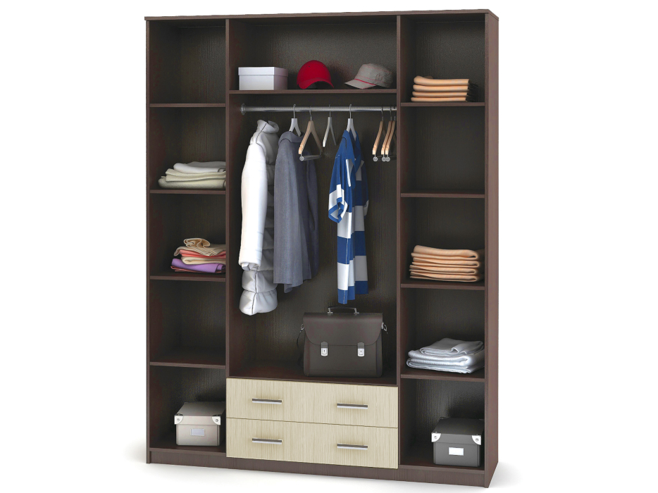 Для одежды, Шкаф Квадро 4-х створчатый