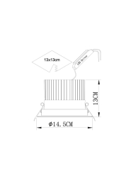Встраиваемый светильник APERTURA 14см
