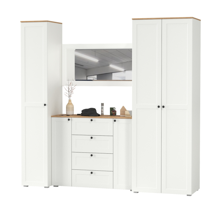 Прихожие, Набор мебели в прихожую Остин с зеркалом № 38