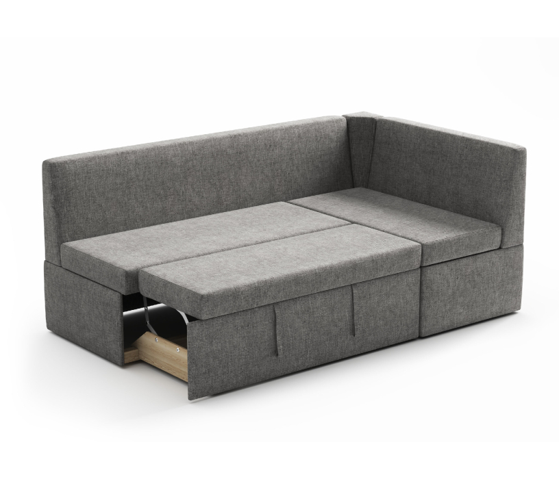 Диваны угловые, Угловой диван-кровать Нарва универсальный, рогожка