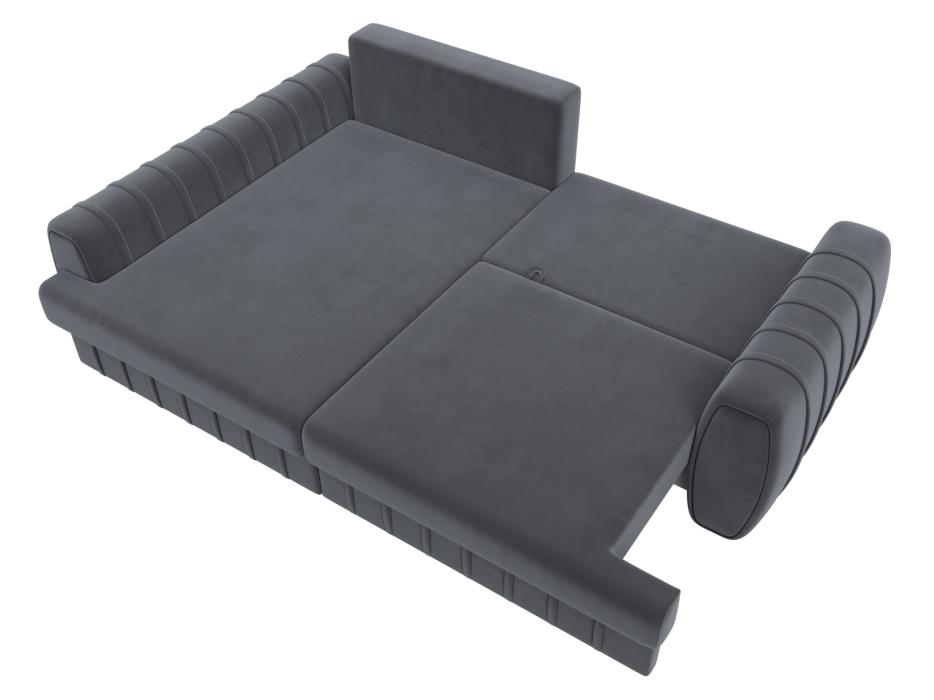 Диваны угловые в гостиную, Диван угловой Лига-057 НПБ угол левый, велюр SEVEN