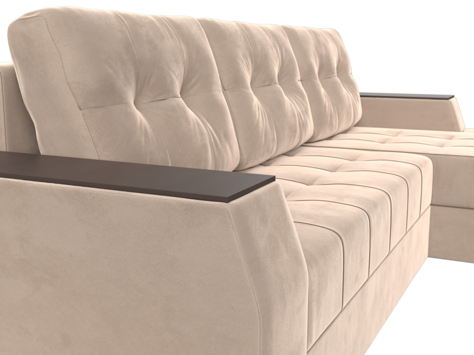 Диваны угловые в гостиную, Угловой диван Эмир БС правый угол, велюр