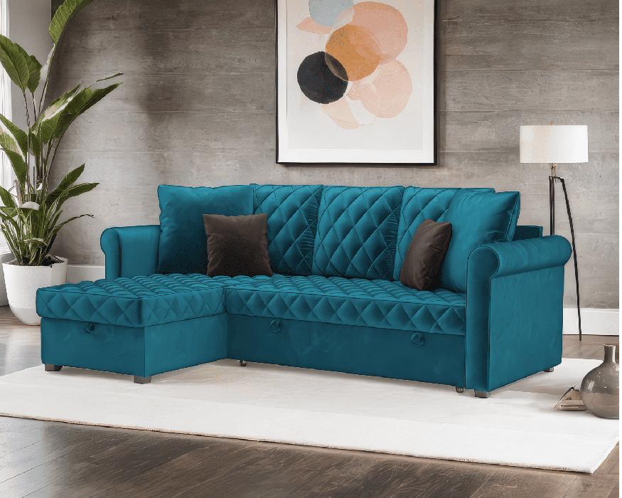 Диваны угловые в гостиную, Диван угловой Берлин (Бархат)