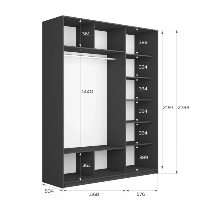 Шкафы-купе 3-х дверные, Шкаф-купе Прайм 3-х дверный Стекла фисташка/ДСП/Доводчики 180х57х230