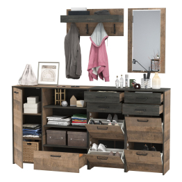 Набор мебели в прихожую с зеркалом и вешалкой Трувор № 167
