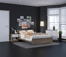 Илона комплект ( Комод+тумба+кровать СБ-3078)