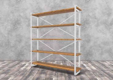 Стеллаж Айсберг Лофт 160х182-2 белый