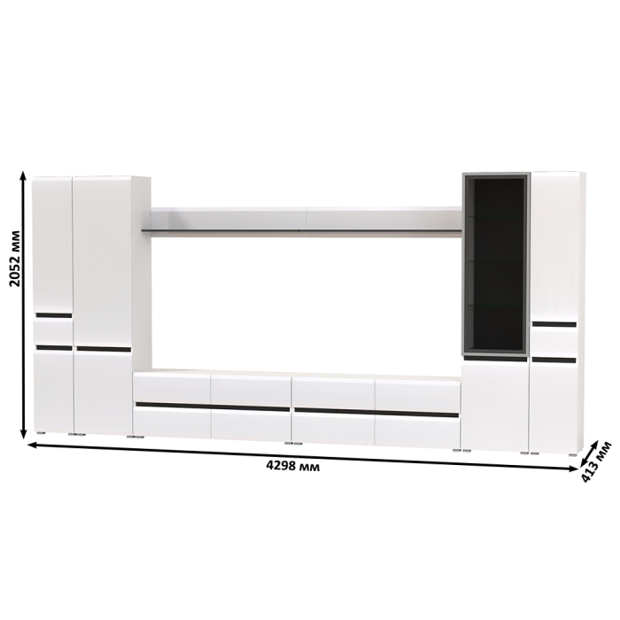 Стенки для гостиной, Мебель для гостиной корпусная Сидней комплектация № 114