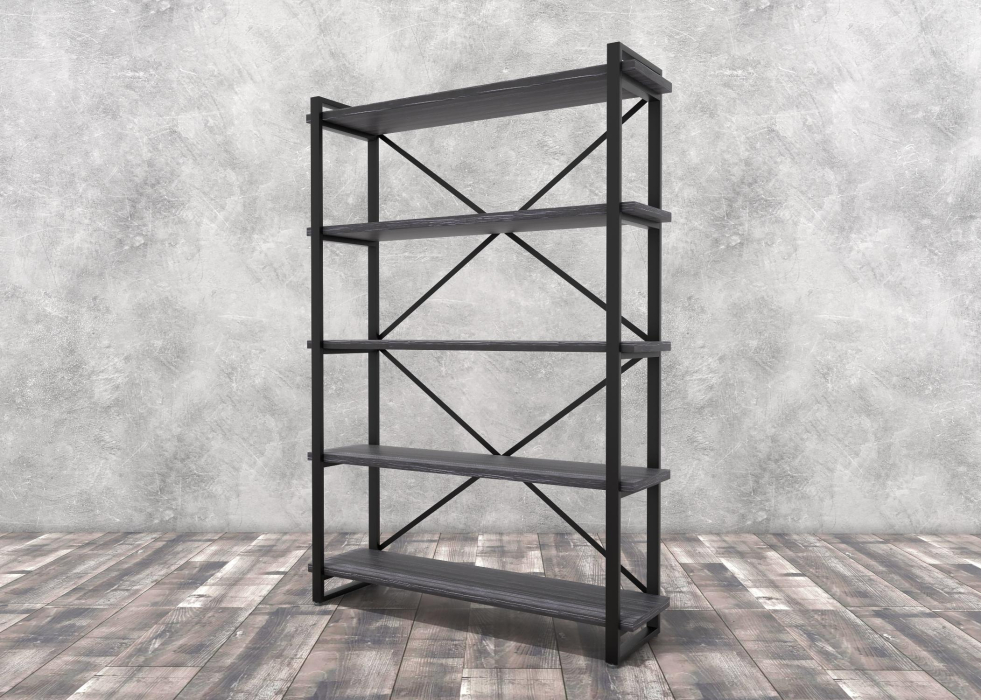 Стеллажи, Стеллаж Айсберг Лофт 120х182-2 черный