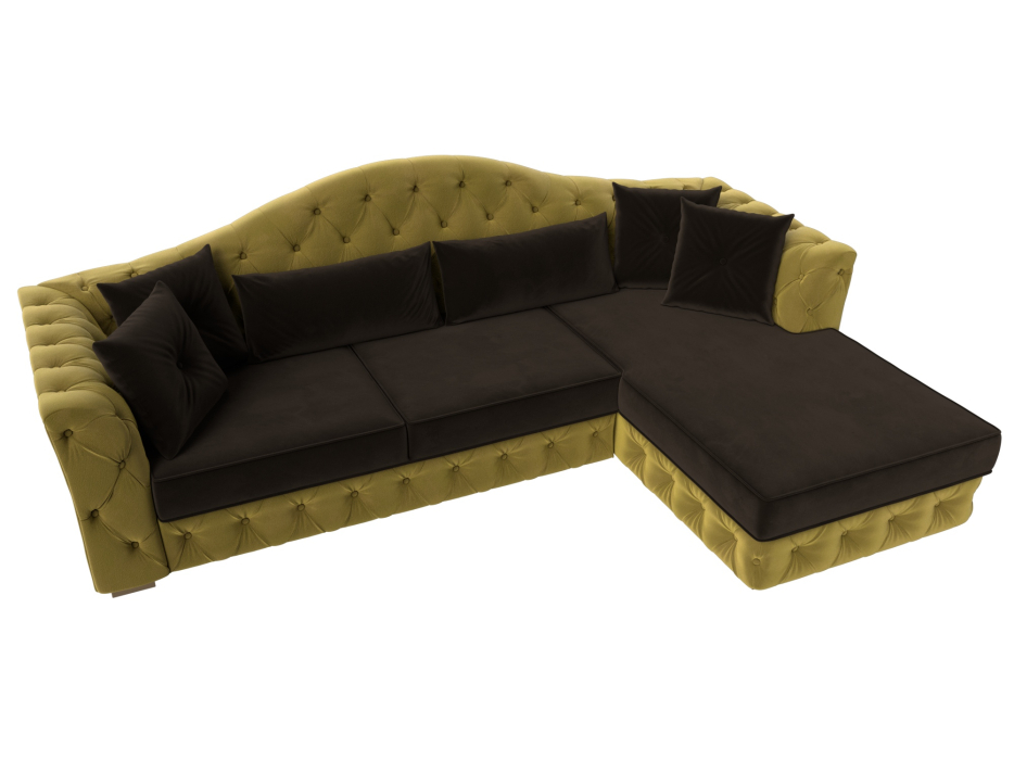 Диваны угловые в гостиную, Диван угловой Артис правый угол, микровельвет