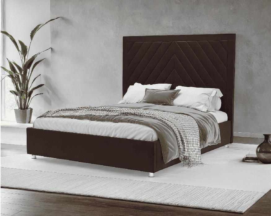 Мягкая кровать, Кровать Мишель 140 см (Велюр)