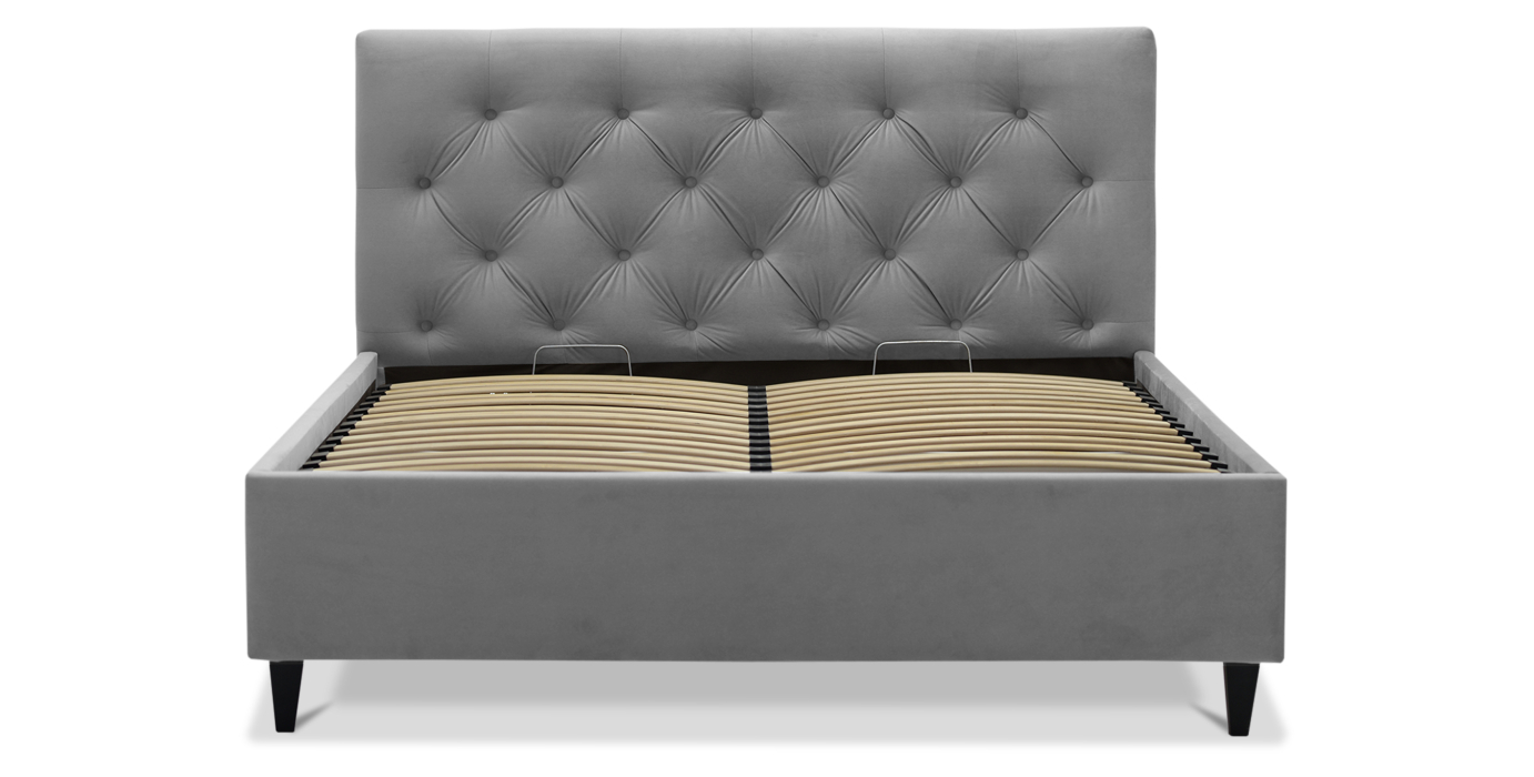 Мягкая кровать, Двуспальная кровать СЕЛИНА 180х200, с подъемным механизмом, велюр