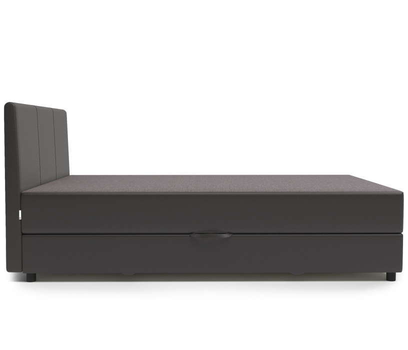 Мягкая кровать, Кровать тахта Классика 160 с подъемным механизмом, рогожка / экокожа