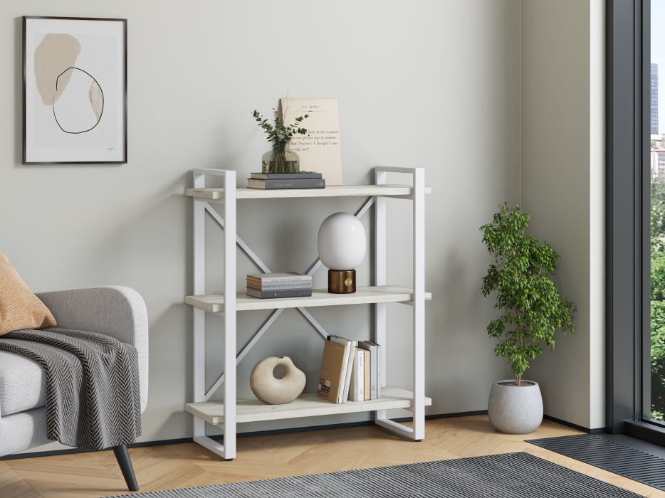 Стеллажи, Стеллаж Айсберг Лофт 80х102-2 белый