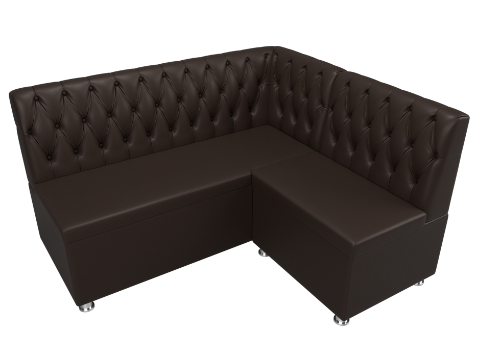 Диваны угловые кухонные, Кухонный угловой диван Мирта правый угол, экокожа