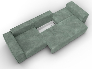 Диван прямой Лига-058 НПБ Лонг, велюр BRUT