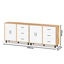 Два комода РВК 123-1204 с ящиками и дверками