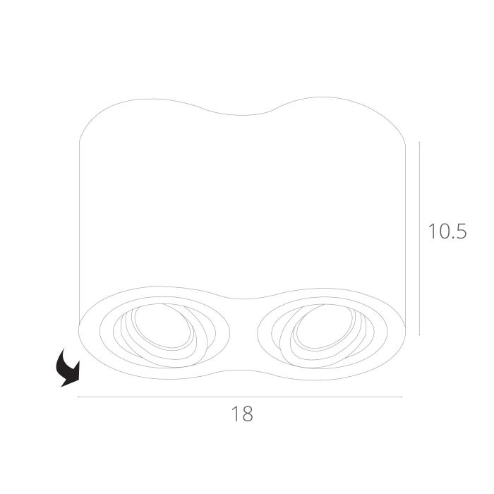 Люстра потолочная, Потолочный светильник FALCON 9,5х18см
