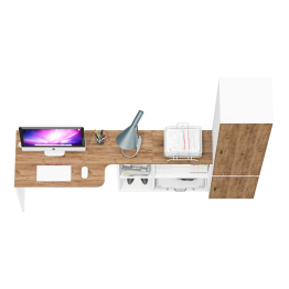 Пенал с полками и компьютерный стол-трансформер Лидер-8