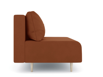 Диван прямой нераскладной Милли мини 2-х  местный без подлокотников, велюр