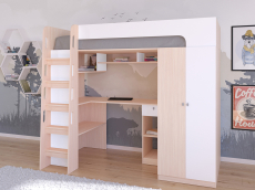 Кровати-чердаки, Кровать-чердак Астра 10 Дуб молочный