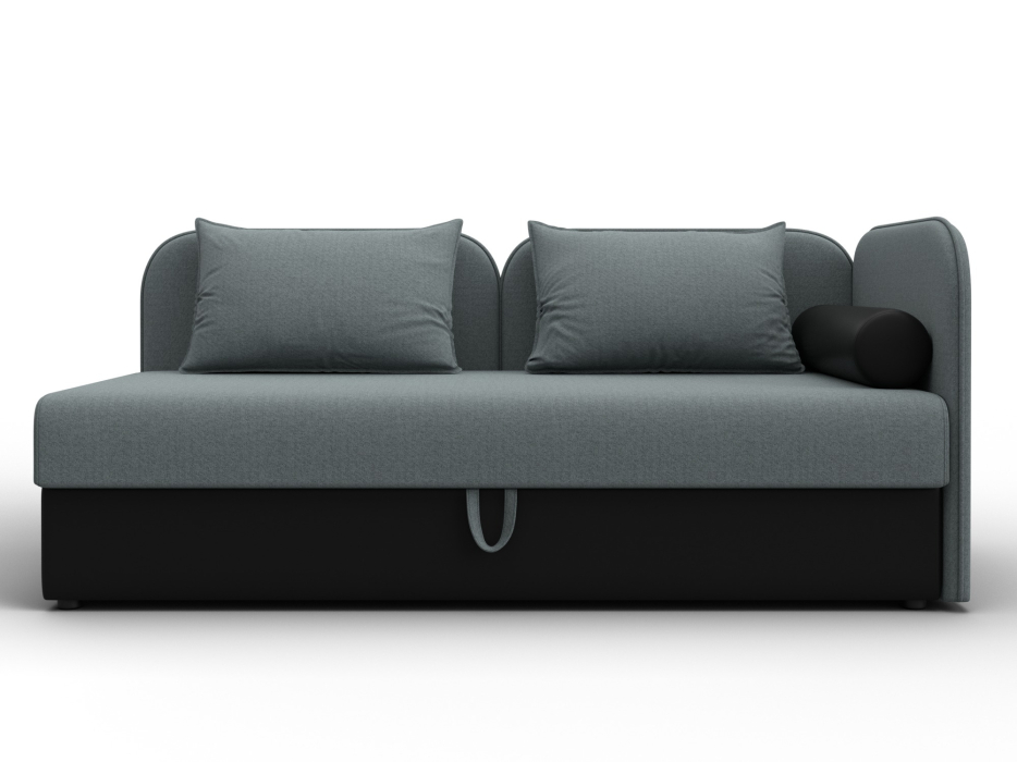 Диваны кровати прямые, Тахта Лига-094 НПБ, рогожка Амур / экокожа