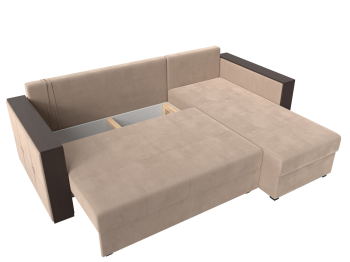 Угловой диван Валенсия Лайт правый угол, велюр