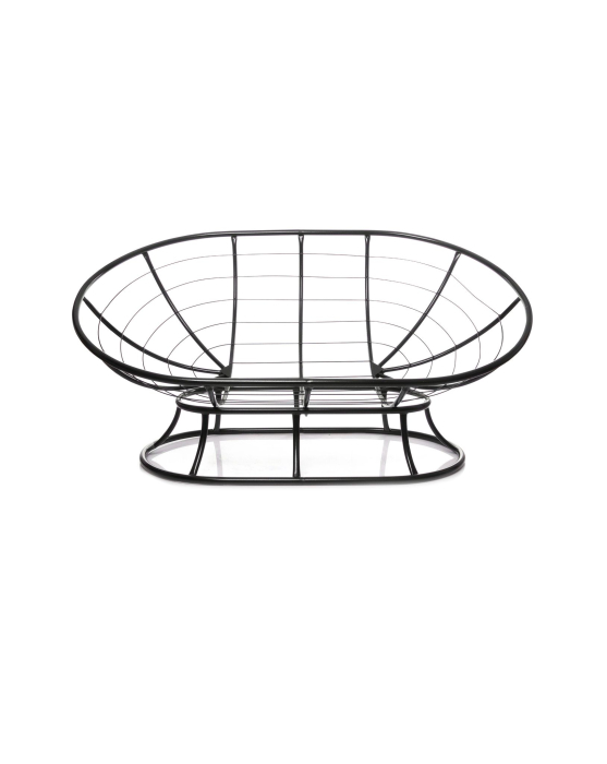 Диваны, Диван МАМАСАН без ротанга чёрный металл