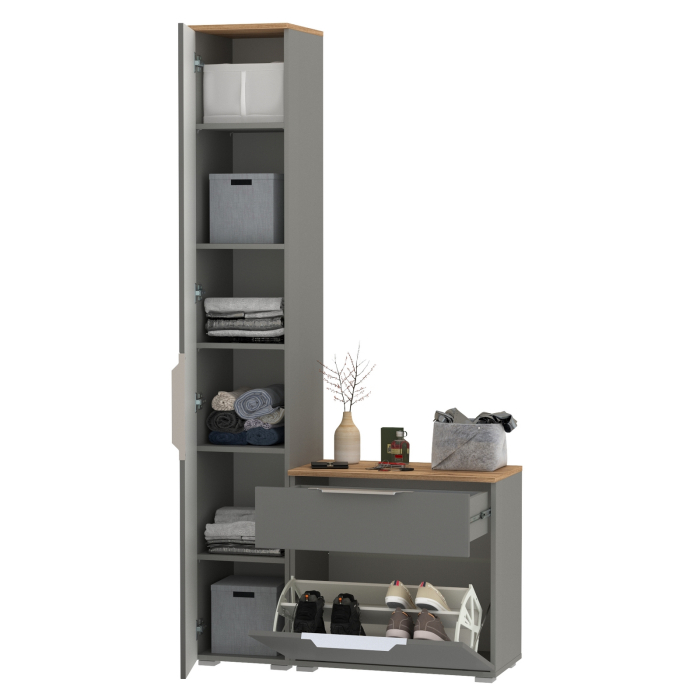 Прихожие, Тумба для обуви с пеналом Октава.