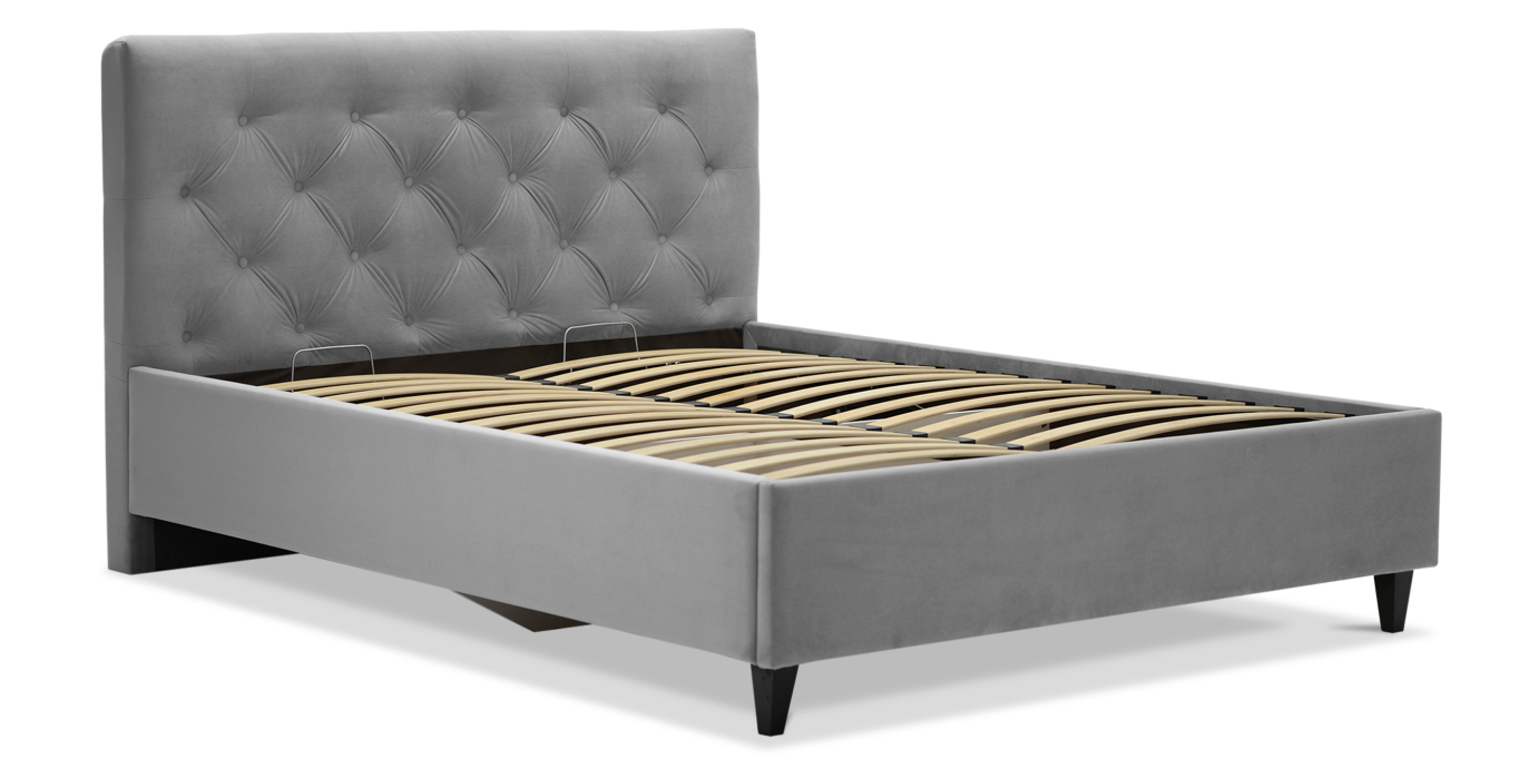 Мягкая кровать, Двуспальная кровать СЕЛИНА 180х200, с подъемным механизмом, велюр