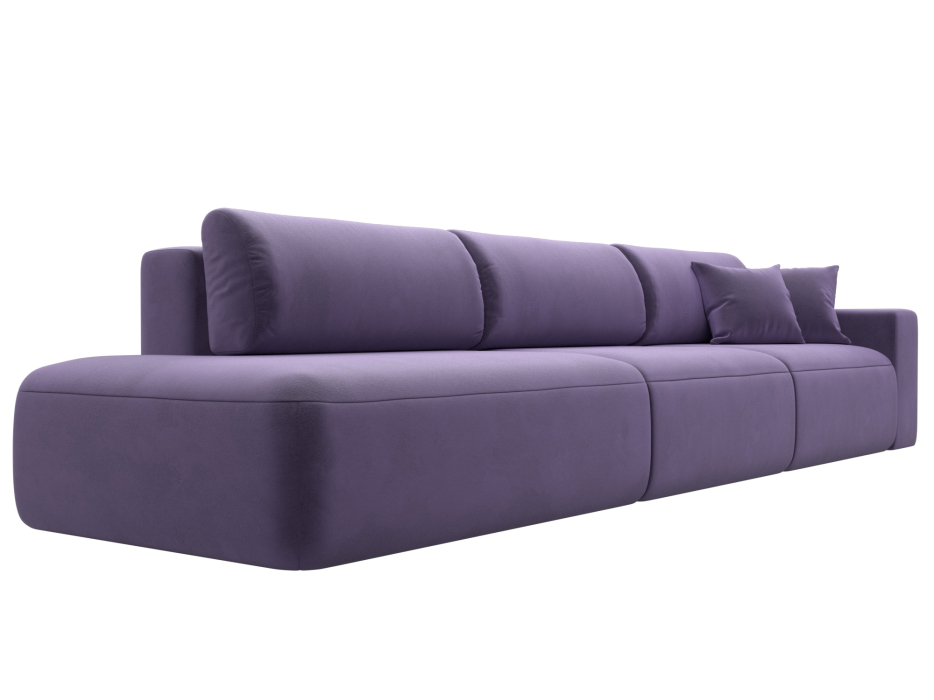 Диваны еврокнижки, Диван прямой Лига-036 Модерн Лонг подлокотник справа, велюр