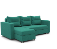 Диваны угловые в гостиную, Угловой диван Ария левый, велюр