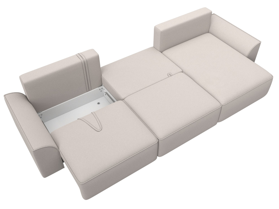 Диваны угловые в гостиную, Диван угловой Лига-048 НПБ лонг, замша JOLY