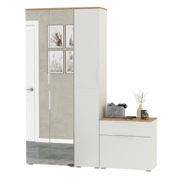 Шкаф с зеркалом и пенал с обувницей Октава