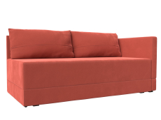 Кушетка диван, Кушетка Никас правая, микровельвет