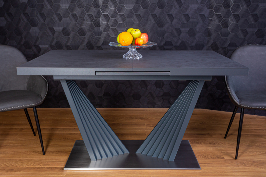 Обеденные столы, Стол трансформер Rise (сатин. сталь)