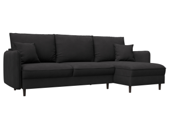 Диван угловой Лига-064 НПБ угол универсальный, замша JOLY